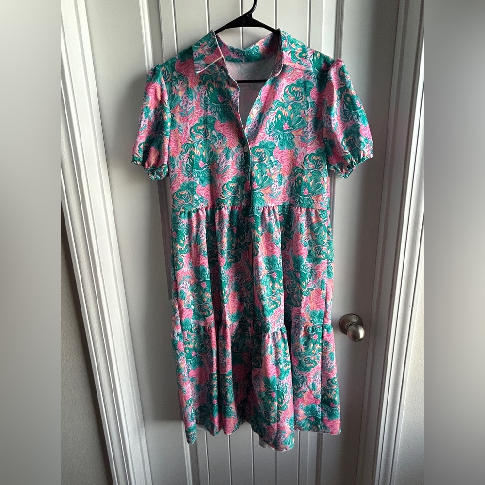 Floral Short Sleeve Dress